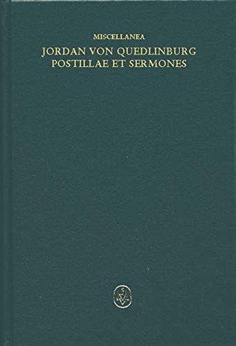 9783787317585: Miscellanea / Opus postillarum et sermonum de Evangeliis dominicalibus (De nativitate domini). Opus Ior (Sermones selecti de filiatione divina)