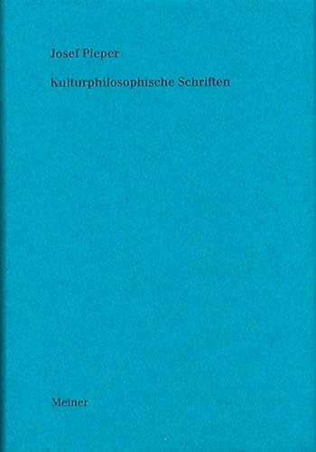 9783787322374: Werke / Kulturphilosophische Schriften