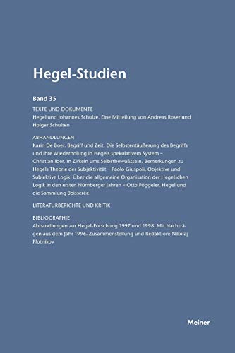 9783787325177: Hegel-Studien / Hegel-Studien Band 35 (2000)