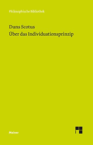 Stock image for ber das Individuationsprinzip for sale by GreatBookPrices