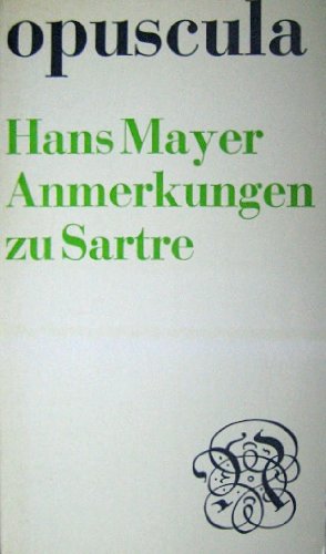 9783788500283: Anmerkungen zu Sartre