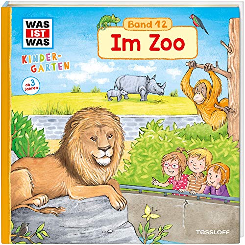 Stock image for WAS IST WAS Kindergarten, Band 12 Im Zoo: Lwe, Zebra, Spitzmaulnashorn - erstes Wissen ab 3 Jahre for sale by medimops