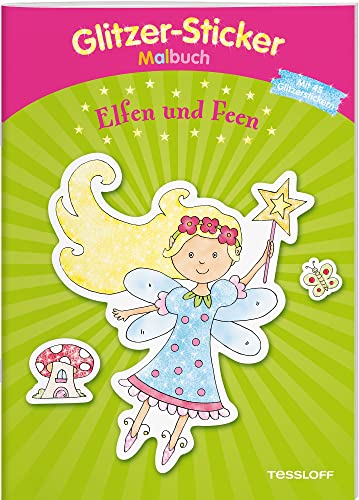 Stock image for Glitzer-Sticker-Malbuch. Elfen und Feen -Language: german for sale by GreatBookPrices