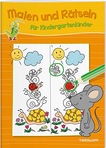 Imagen de archivo de Malen und Rtseln fr Kindergartenkinder (Orange) -Language: german a la venta por GreatBookPrices