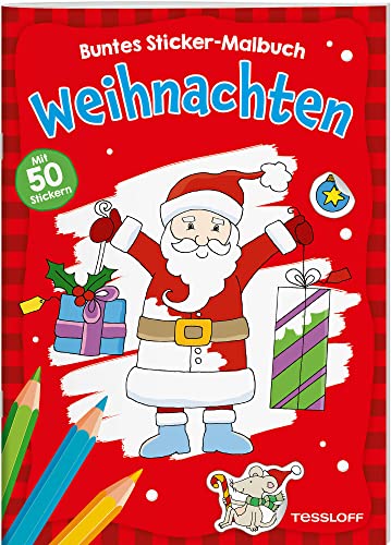 Stock image for Weihnachten. Buntes Sticker-Malbuch: Mit 50 Stickern for sale by medimops