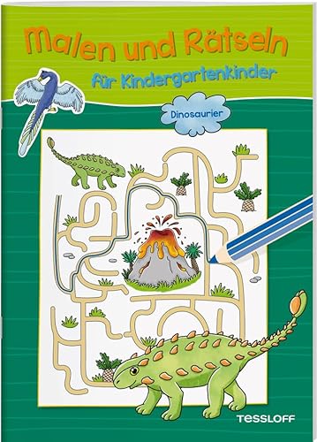 Imagen de archivo de Malen und Rtseln fr Kindergartenkinder. Dinosaurier a la venta por GreatBookPrices