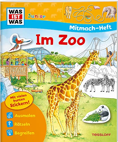 Beispielbild fr WAS IST WAS Junior Mitmach-Heft Zoo: Spiele, Rtsel, Sticker (WAS IST WAS Junior Mitmach-Hefte) zum Verkauf von medimops