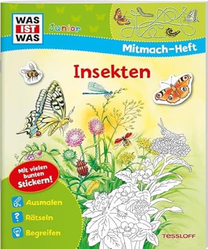 9783788675738: WAS IST WAS Junior Mitmach-Heft. Insekten: Spiele, Rtsel, Sticker