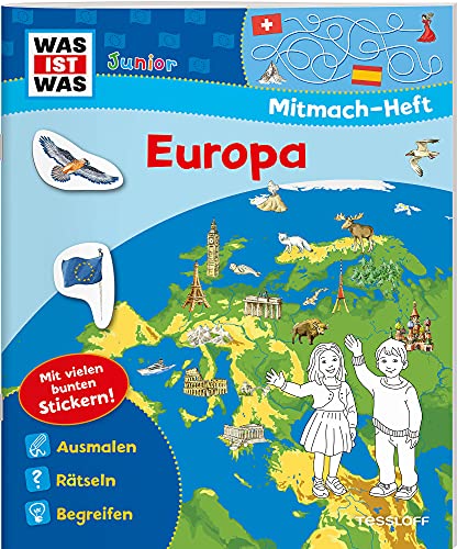 Beispielbild fr WAS IST WAS Junior Mitmach-Heft. Europa. Spiele, Rtsel, Sticker zum Verkauf von medimops