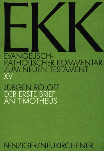 9783788712822: Der erste Brief an Timotheus, EKK XV