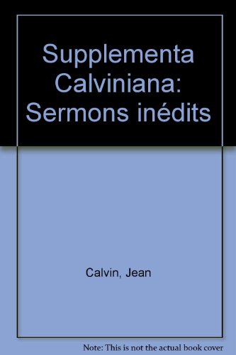 9783788715120: Supplementa Calviniana: Sermons indits