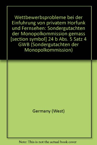 Beispielbild fr Wettbewerbsprobleme bei der Einfhrung von privatem Hrfunk und Fernsehen : Sondergutachten d. Monopolkomm. gemss  24 b Abs. 5 Satz 4 GWB. zum Verkauf von medimops