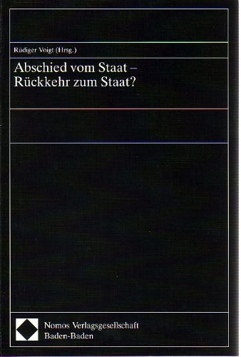 Beispielbild fr Abschied vom Staat - Rckkehr zum Staat? zum Verkauf von text + tne