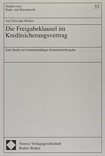 9783789038907: Wolters, J: Freigabeklausel
