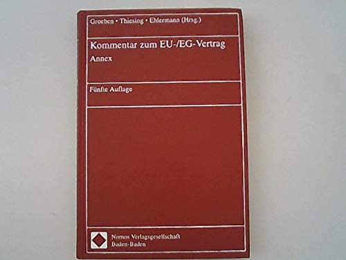 Beispielbild fr Kommentar zum EU-/ EWG - Vertrag. Band 5.: 5 Bnde u. Registerband. zum Verkauf von medimops