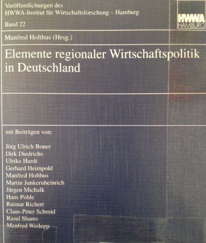 Imagen de archivo de Elemente regionaler Wirtschaftspolitik in Deutschland a la venta por medimops