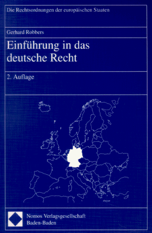 9783789055447: Einfhrung in das deutsche Recht