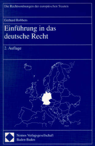 Imagen de archivo de Einfhrung in das deutsche Recht a la venta por medimops