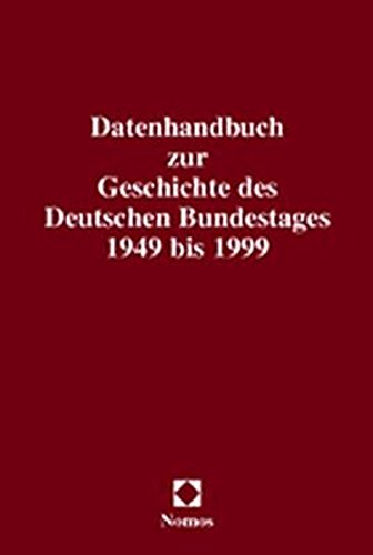 9783789059285: Datenhandbuch Zur Geschichte Des Deutschen Bundestages 1949 Bis 1999: Eine Verffentlichung Der Wissenschaftlichen Dienste Des Deutschen Bundestages