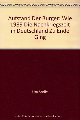 9783789070631: Stolle, U: Aufstand d. Brger