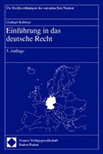 9783789075780: Einfhrung in das deutsche Recht.: 3. Auflage