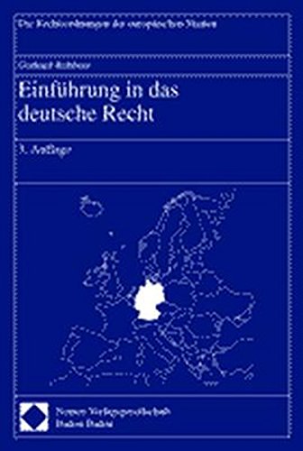 Imagen de archivo de Einfhrung in das deutsche Recht a la venta por medimops