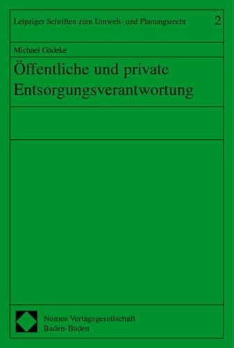 9783789077562: ffentliche und private Entsorgungsverantwortung: 2