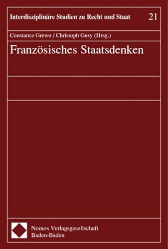 9783789077951: Franzsisches Staatsdenken