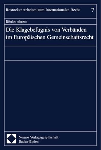 9783789079795: Die Klagebefugnis von Verbnden im Europischen Gemeinschaftsrecht: 7