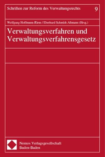 Verwaltungsverfahren und Verwaltungsverfahrensgesetz. (9783789080401) by LaPlante, Lynda; Hoffmann-Riem, Wolfgang; Schmidt-AÃŸmann, Eberhard