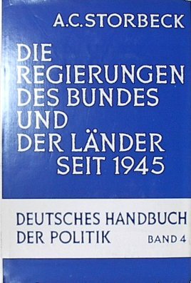 9783789270024: Die Rungierungen Des Bundes Und Der Lander Seit 1945