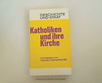 9783789271052: Katholiken und ihre Kirche in der Bundesrepublik Deutschland (Geschichte und Staat ; Bd. 200/202) (German Edition)