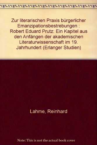 Zur literarischen Praxis bürgerlicher Emanzipationsbestrebungen.