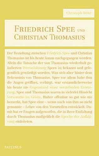 9783790202243: Friedrich Spee und Christian Thomasius: ber Vernunft und Vorurteil