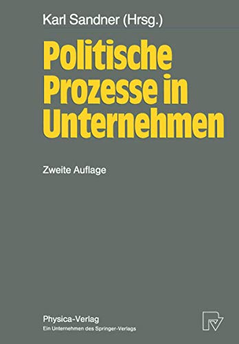 9783790806168: Politische Prozesse in Unternehmen