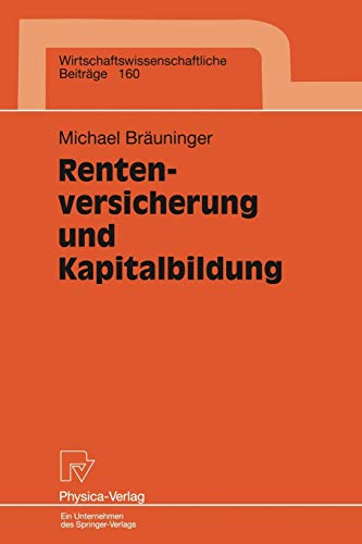 Stock image for Rentenversicherung und Kapitalbildung for sale by Chiron Media