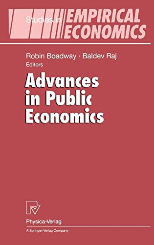 Stock image for Advances in Public Economics for sale by Better World Books