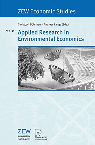 Imagen de archivo de Applied Research in Environmental Economics (ZEW Economic Studies, 31) a la venta por Phatpocket Limited