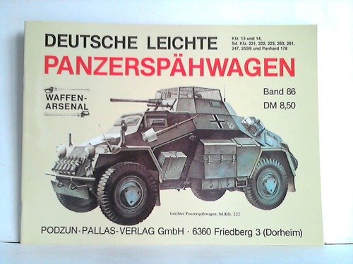 Beispielbild fr Deutsche Leichte Panzerspahwagen Waffen-arsenal Band 86 DM 8,50 zum Verkauf von Books From California