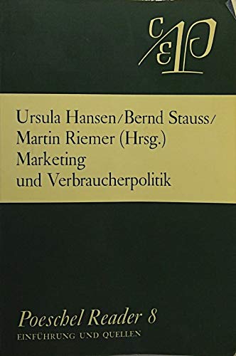 Stock image for Marketing und Verbraucherpolitik for sale by Bernhard Kiewel Rare Books