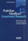 9783791016474: Praktiker-Handbuch Investment Research