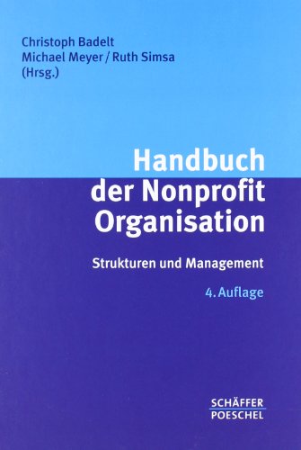 9783791025391: Handbuch der Nonprofit Organisation: Strukturen und Management