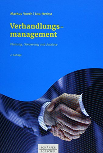 9783791035703: Verhandlungsmanagement: Planung, Steuerung und Analyse