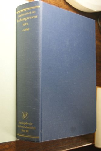 Imagen de archivo de Handwrterbuch des Rechnungswesens. HWR 2. Auflage a la venta por Bernhard Kiewel Rare Books