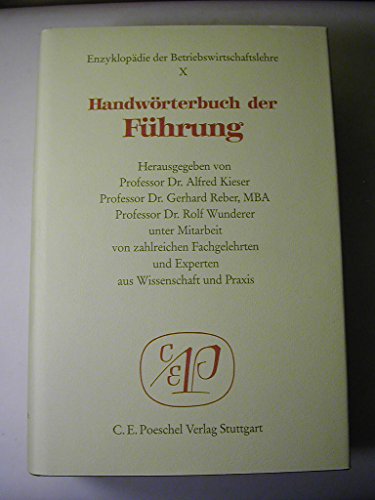 Imagen de archivo de Handwrterbuch der Fhrung (HWF) a la venta por Versandantiquariat Felix Mcke