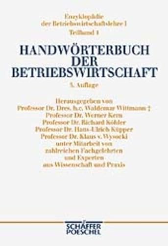 Beispielbild fr Handwrterbuch der Betriebswirtschaft: 3 Teilbde. zum Verkauf von medimops