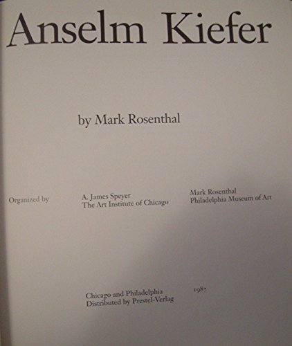 9783791308470: Anselm Kiefer /anglais (Art & Design S.)