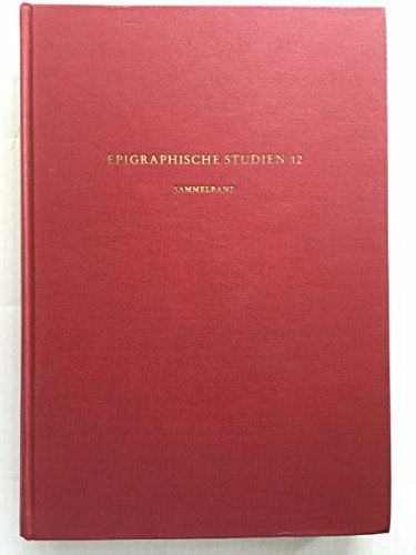 Epigraphische Studien, Sammelband (German Edition)