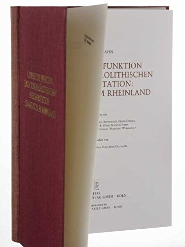 Genese und Funktion einer jungpalaÌˆolithischen Freilandstation, Lommersum im Rheinland (Rheinische Ausgrabungen) (German Edition) (9783792710050) by Hahn, Joachim