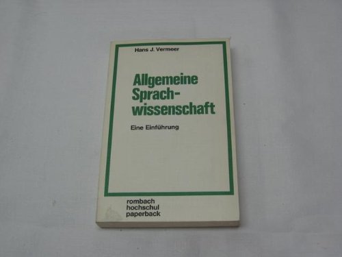 9783793009689: Allgemeine Sprachwissenschaft - Eine Einfhrung